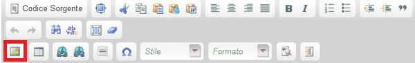 inserire un immagine con l'editor